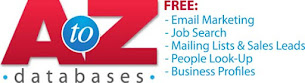 A to Z databases: Free email marketing, job search, mailing lists, sales leads, people look-up, and business profiles
